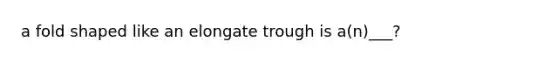 a fold shaped like an elongate trough is a(n)___?