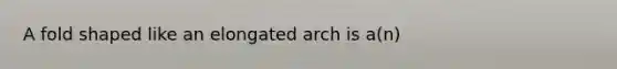 A fold shaped like an elongated arch is a(n)