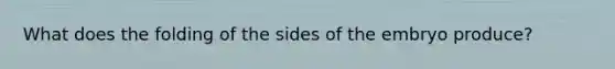 What does the folding of the sides of the embryo produce?