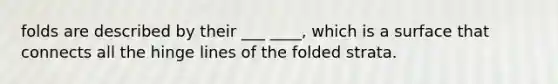 folds are described by their ___ ____, which is a surface that connects all the hinge lines of the folded strata.