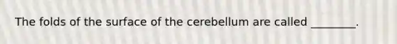 The folds of the surface of the cerebellum are called ________.