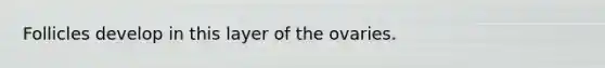 Follicles develop in this layer of the ovaries.