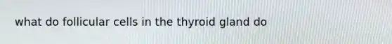 what do follicular cells in the thyroid gland do