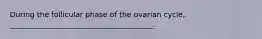 During the follicular phase of the ovarian cycle, _______________________________________.