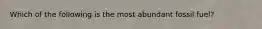 Which of the following is the most abundant fossil fuel?