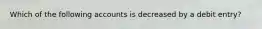 Which of the following accounts is decreased by a debit entry?