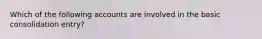 Which of the following accounts are involved in the basic consolidation entry?
