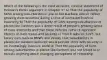 Which of the following is the most accurate, concise statement of Heiman's thesis argument in Chapter 5? A) That the popularity of SUVs among suburbanites in places like Danboro did not reflect growing class anxieties during a time of increased financial insecurity B) That the popularity of SUVs among suburbanites in places like Danboro was a direct result of people's growing sense of class insecurity and that these vehicles came to represent objects of class status and security C) That it was not SUVS, but luxury cars such as BMWs and Volvos, that suburbanites in places like Danboro believed would provide them with security in an increasingly insecure world D) That the popularity of SUVs among suburbanites in places like Danboro was not linked to or reveals anything about changing perceptions of citizenship