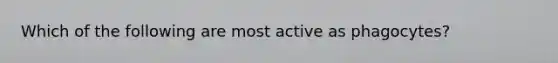 Which of the following are most active as phagocytes?