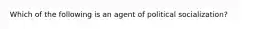 Which of the following is an agent of political socialization?