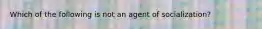 Which of the following is not an agent of socialization?