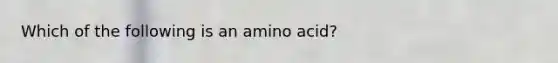 Which of the following is an amino acid?