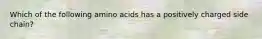 Which of the following amino acids has a positively charged side chain?