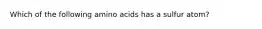 Which of the following amino acids has a sulfur atom?