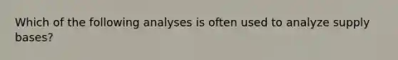 Which of the following analyses is often used to analyze supply bases?