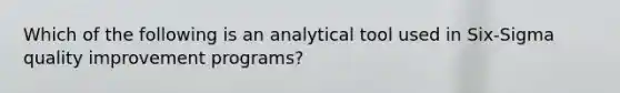 Which of the following is an analytical tool used in Six-Sigma quality improvement programs?