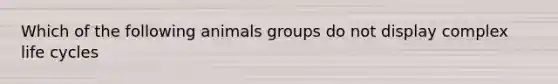 Which of the following animals groups do not display complex life cycles