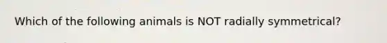 Which of the following animals is NOT radially symmetrical?