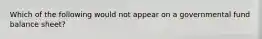 Which of the following would not appear on a governmental fund balance sheet?