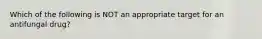 Which of the following is NOT an appropriate target for an antifungal drug?