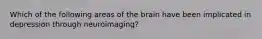 Which of the following areas of the brain have been implicated in depression through neuroimaging?