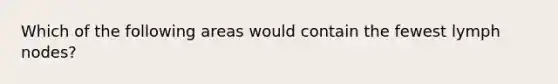 Which of the following areas would contain the fewest lymph nodes?