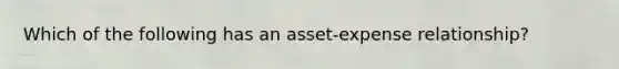 Which of the following has an asset-expense relationship?