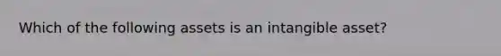 Which of the following assets is an intangible asset?