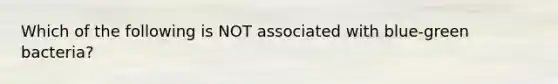 Which of the following is NOT associated with blue-green bacteria?