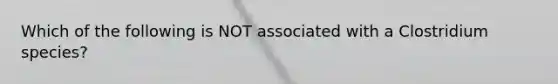 Which of the following is NOT associated with a Clostridium species?