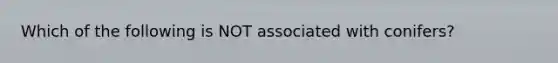 Which of the following is NOT associated with conifers?