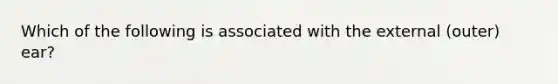 Which of the following is associated with the external (outer) ear?