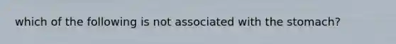 which of the following is not associated with the stomach?