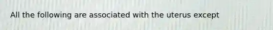 All the following are associated with the uterus except