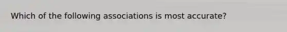 Which of the following associations is most accurate?