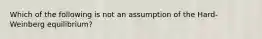 Which of the following is not an assumption of the Hard-Weinberg equilibrium?