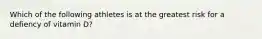 Which of the following athletes is at the greatest risk for a defiency of vitamin D?