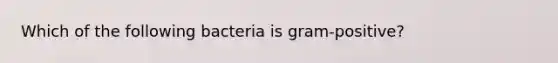 Which of the following bacteria is gram-positive?