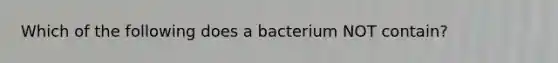 Which of the following does a bacterium NOT contain?