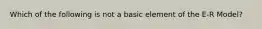 Which of the following is not a basic element of the E-R Model?