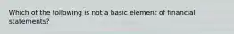 Which of the following is not a basic element of financial statements?