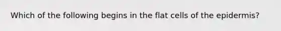 Which of the following begins in the flat cells of the epidermis?