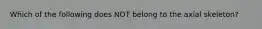 Which of the following does NOT belong to the axial skeleton?