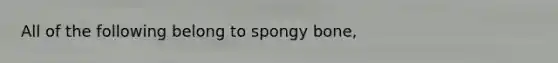 All of the following belong to spongy bone,