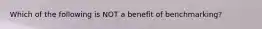 Which of the following is NOT a benefit of​ benchmarking?