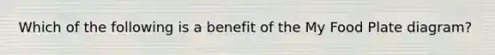 Which of the following is a benefit of the My Food Plate diagram?