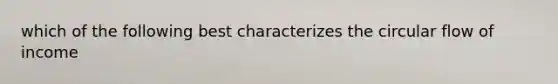 which of the following best characterizes the circular flow of income