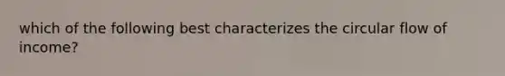 which of the following best characterizes the circular flow of income?