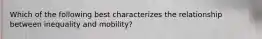 Which of the following best characterizes the relationship between inequality and mobility?