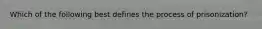 Which of the following best defines the process of prisonization?